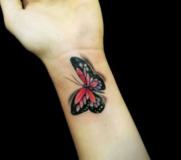 A Butterfly Tattoo on Wrist