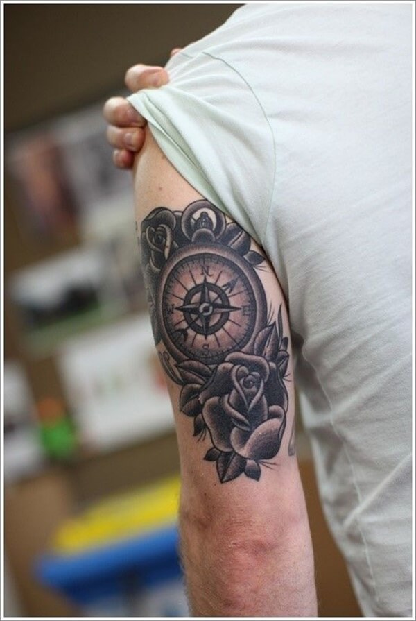 compass-tattoo-designs-23